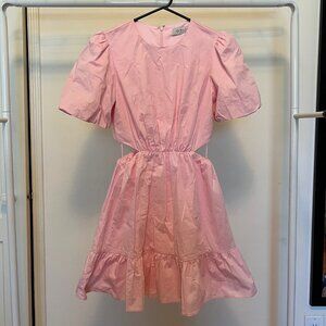 WAYF Cutout Short Sleeve Fit & Flare Dress (Size XS)